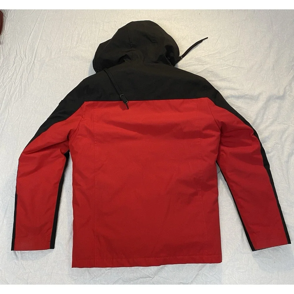 Calvin Klein 3-in-1‎ Jacket Red Black Hooded Coat Mens S Insulated